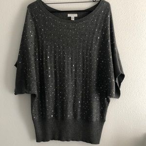 Grey oversized sweater top